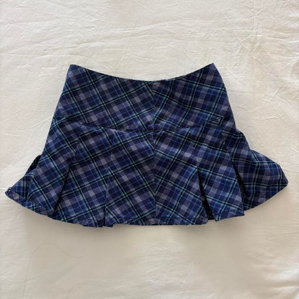 Forever-21 Women's Navy and Blue Skirt